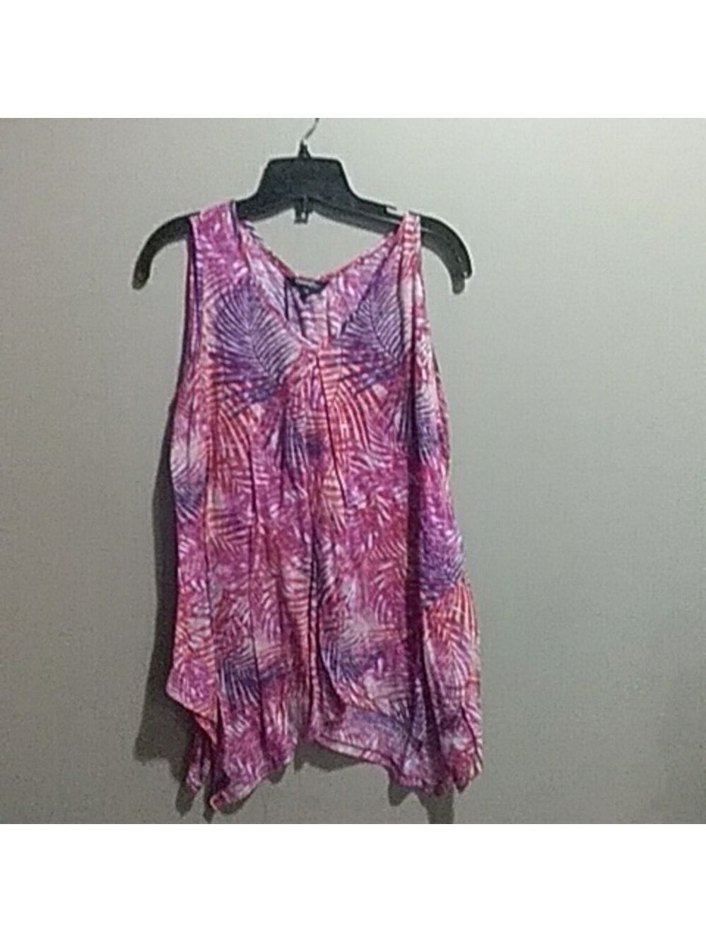 George Tropical Print top size 1x